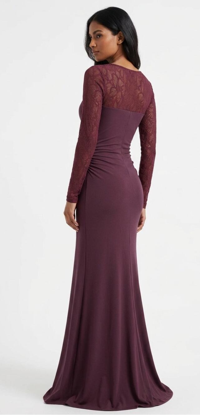 Halara Easy Peezy Maxi Dress Size M Ruched NWT 2-in-1 Long Sleeve Padded Formal